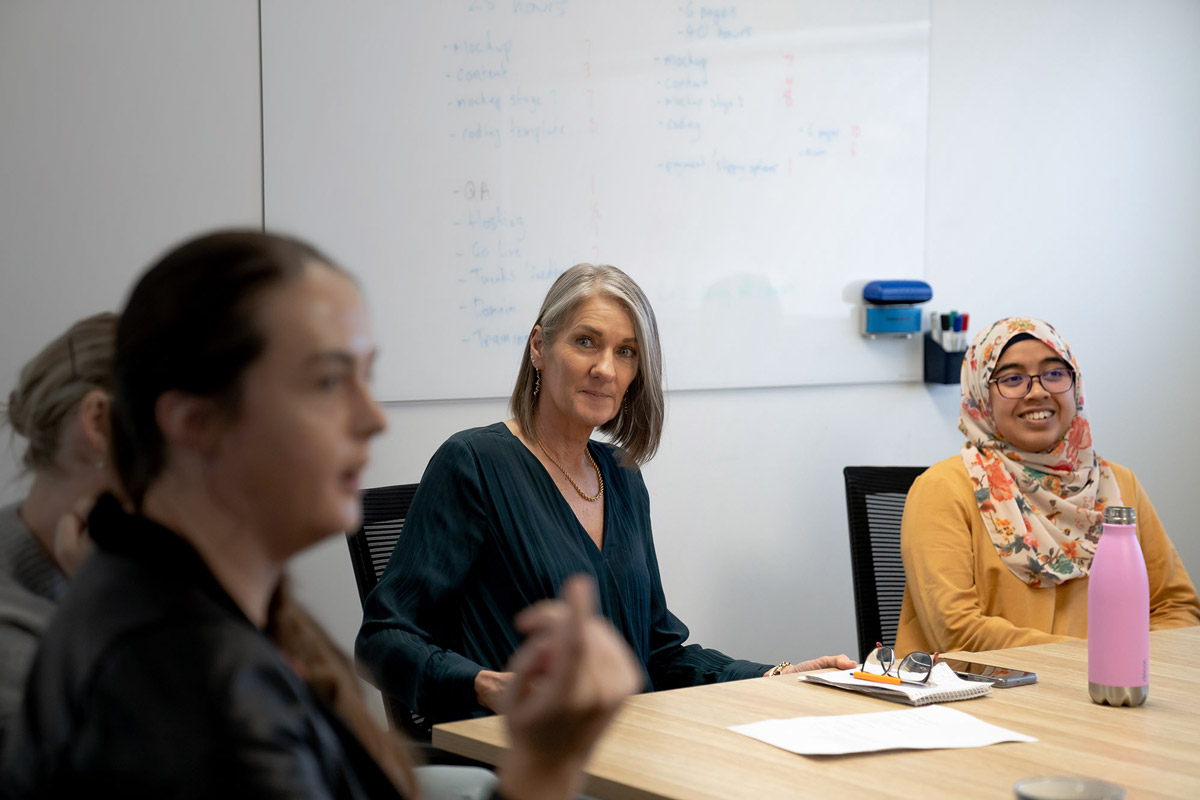 shot of team meeting at RAZOR offices